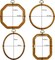 Faux Wood Embroidery Hoop Set – 4 Sizes with Including 16 Gold Needles